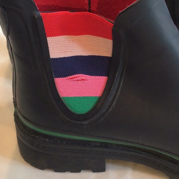 Boden Lug Sole Navy/Rainbow Rain Boots 8.5 UK 6- Fits big like a 9! - Picture 7 of 9